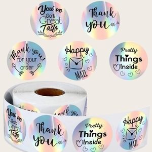 Metallic Thank You Stickers 500 count